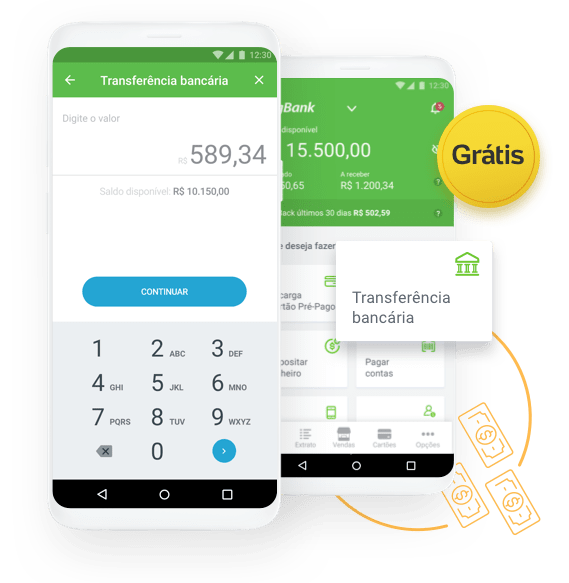 Transferência grátis para qualquer banco, a partir da sua Conta Digital PagSeguro