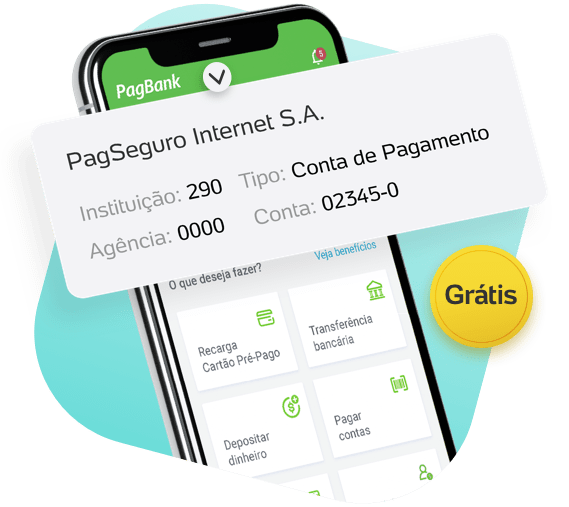 Como você deseja adicionar dinheiro à sua Conta Digital PagBank?