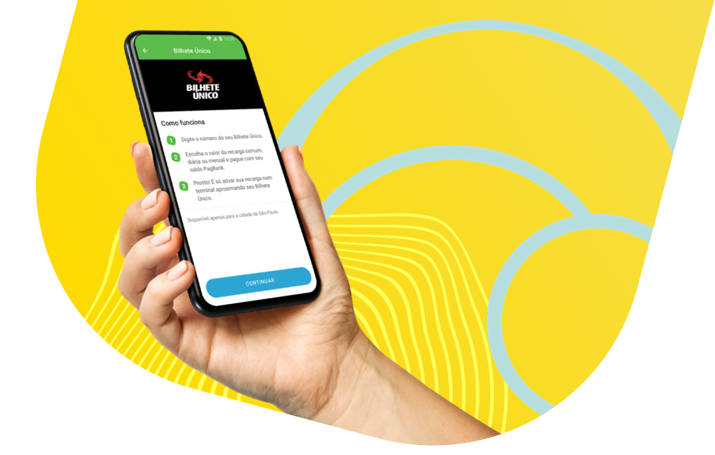 Recarregue seu Bilhete Único direto no celular com o PagBank!
