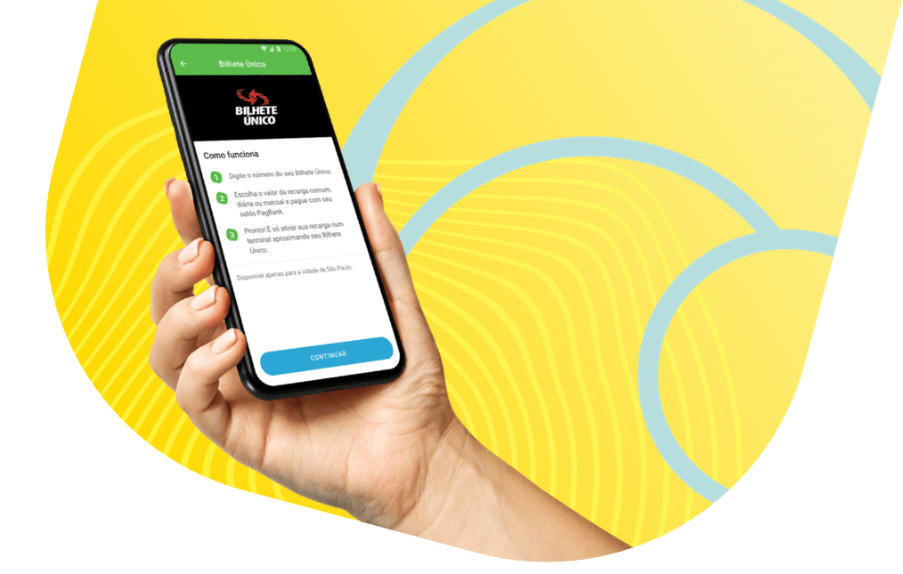 Recarregue seu Bilhete Único direto no celular com o PagBank!