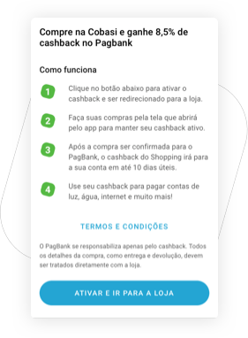 Efetue a compra normalmente pelo site parceiro.