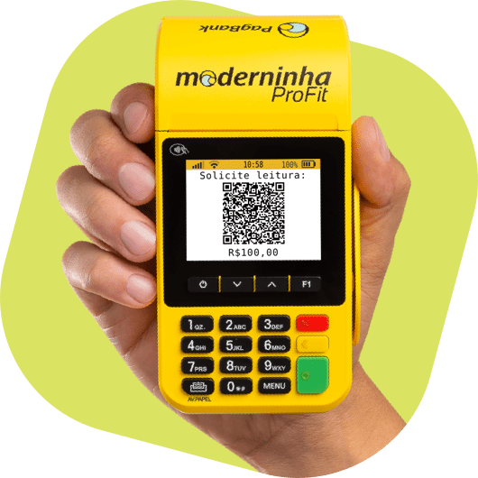 Tela da Moderinha Profit com um código QR Code