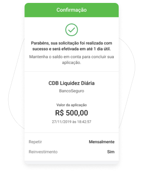 Simule as condições do empréstimo na tela, clique em Continuar e Contratar