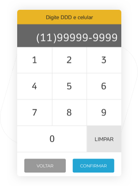 Insira o número do celular com DDD