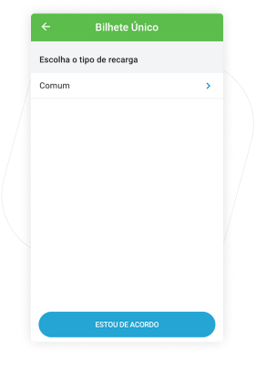 Digite o número do seu bilhete e selecione Comum
