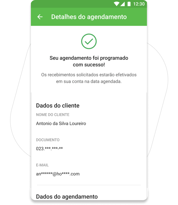 Valide a operação e se desejar salve o comprovante