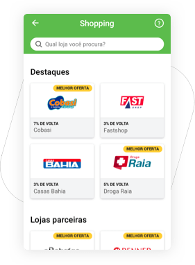Escolha sua loja favorita e clique em ativar oferta