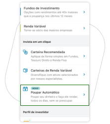 Selecione Poupar Automático.