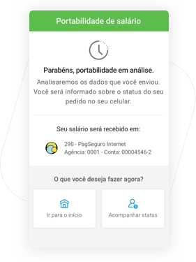 Pronto! Solicitação de portabilidade finalizada com sucesso.