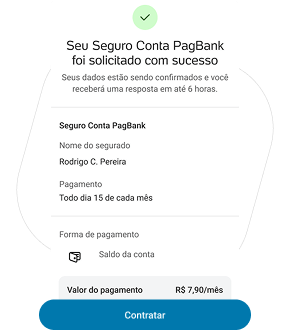 Imagem de um celular com o aplicativo PagBank como exemplo
