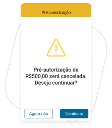 Confira os dados exibidos na tela, use o mesmo cartão informado na reserva e clique em Continuar